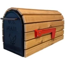 Heavy-Duty (3/4 Inch Thick Slats) Cedar-Wrapped Mailbox 